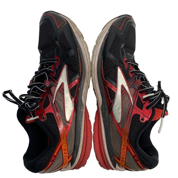 BROOKS Ravenna 7 Running Shoe Sneaker Black Red 9 Men Lace Up Walking Shoe - Picture 7 of 9